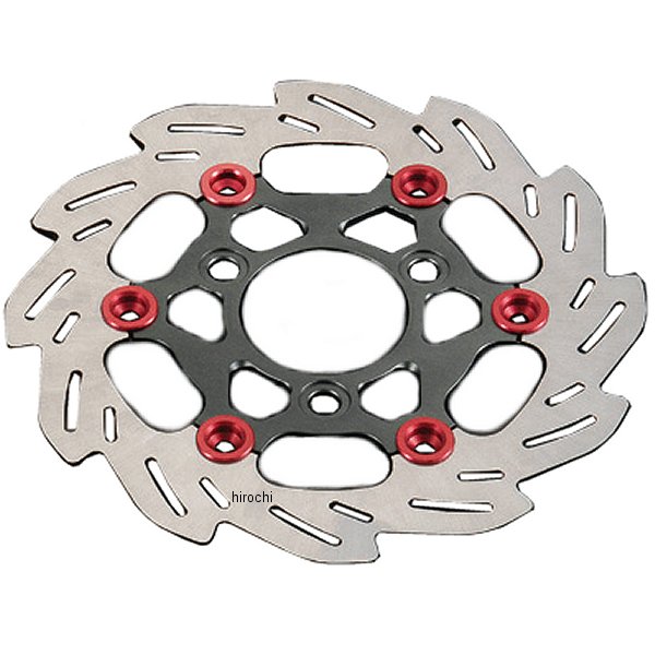 シフトアップ ウェーブフローティングディスクローター ホンダ 220mm スモークガンメタ/赤 202050-39 JP店