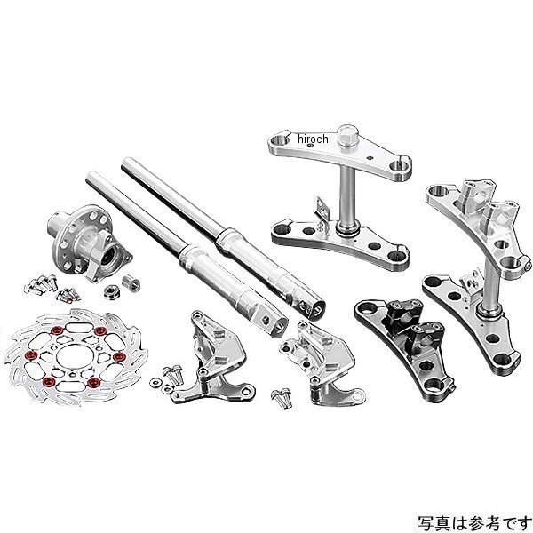 シフトアップ ワイドステム 27mm フロントフォークキット モンキー バーハンドル対応 クランプ付 ガンメタ 4pods 205387-19 JP店