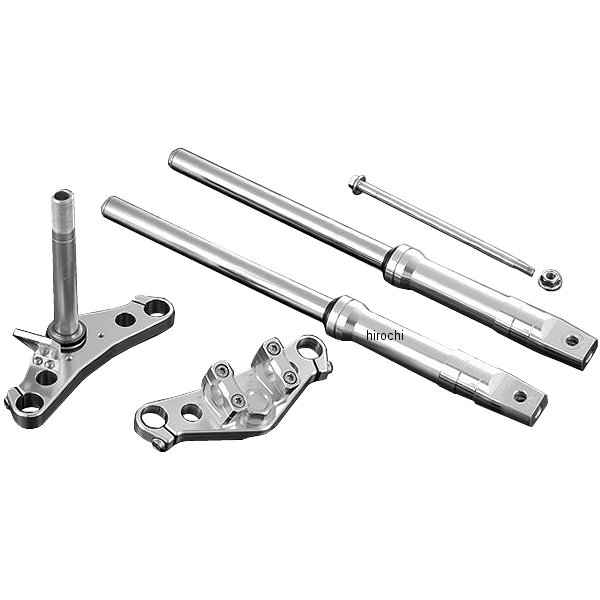 シフトアップ ナローステム 27mm フロントフォークキット モンキー バーハンドル対応 クランプ付 シルバー 4pods 205787-23 JP店