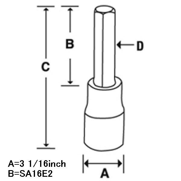 スナップオン Snap-on 6角 ビット ソケット 1/2インチ PSA16E JP店