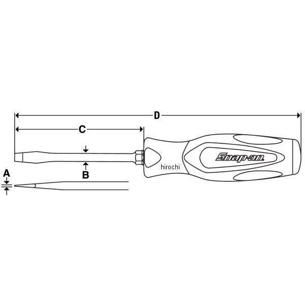 スナップオン Snap-on ソフトハンドル キャビネット フラットチップ スクリュードライバー .032インチ オレンジ SGD480BO JP店