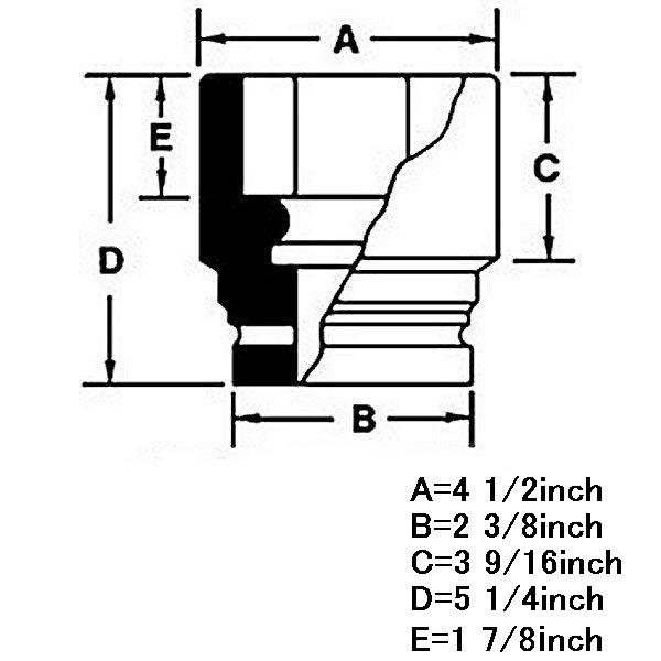 スナップオン Snap-on フランクドライブ 1インチ ディープ インパクト ソケット 6角 3-1/4インチ SIM1043 JP店