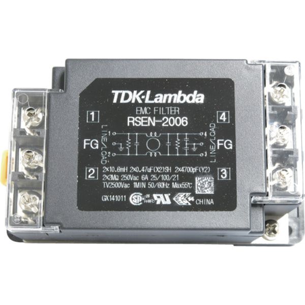 【メーカー在庫あり】 TDKラムダ(株) TDKラムダ ノイズフィルタ RSEN DINレール取付対応 250V 6A RSEN-2006D JP