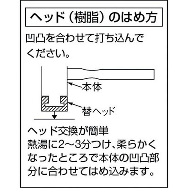 【メーカー在庫あり】 OH50H オーエッチ工業(株) OH パート2 ソフトハンマー替ヘッ...