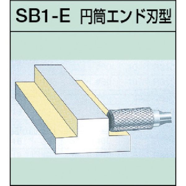 【メーカー在庫あり】 スーパー超硬バー シャンク径6mm(円筒エンド刃型)シングルカ...