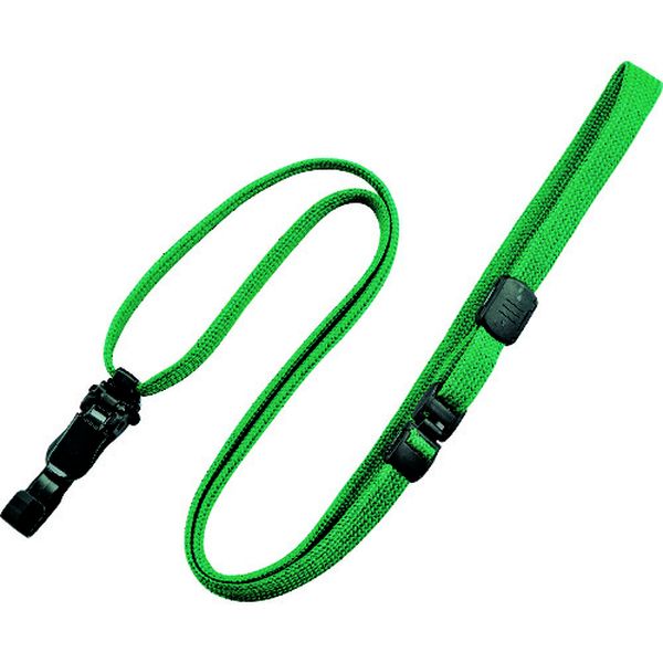 ・脱着式のため、タッグ名札としても使用可能です。・名札が裏返らず正面を向きます。・色：緑・タイプ：脱着式・幅(mm)：10・長さ(mm)：900・ストラップ寸法：長さ約900×幅約10mm・安全装置、長さ調整機付・グリーン購入法適合商品・G...