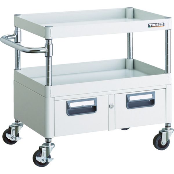 【メーカー在庫あり】 トラスコ中山(株) TRUSCO フェニックスワゴン 600X400XH600 2列引出付 W色 PEW-662W-W JP