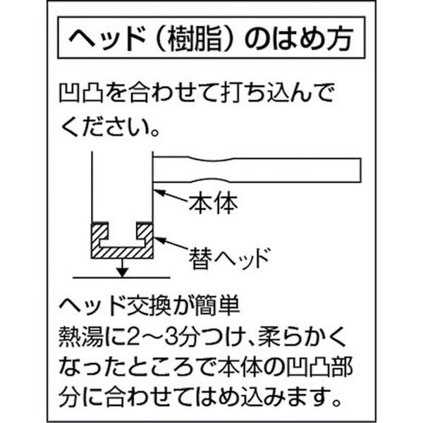 【メーカー在庫あり】 PLH05 オーエッチ工業(株) OH プラハンマー替ヘッド ＃1/2 P...