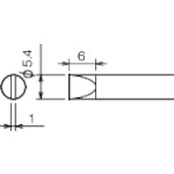 【メーカー在庫あり】 RX80HRT5.4D 太洋電機産業(株) グット 替こて先 5.4D (1本＝1PK) RX-80HRT-5.4D JP店