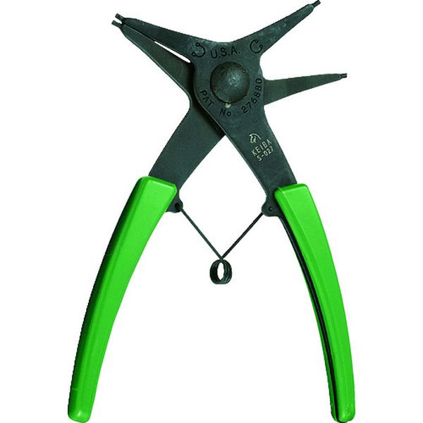 【メーカー在庫あり】 S027 (株)マルト長谷川工作所 KEIBA スナップリングプライヤー(軸穴両用 有効呼径～52mm) 140 S-027 JP店
