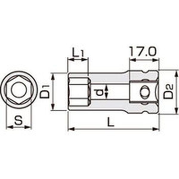 【メーカー在庫あり】 TONE(株) TONE インパクト用超ロングソケット 12mm 4NV-12L150 JP