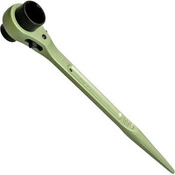 ・正逆は切り替え爪式です。・ソケットは安心の一体構造鍛造品です。・ハンドル先端は、鉄骨の穴合わせやワイヤロープの広げができます。・対辺寸法(mm)：26×32・厚さ(mm)：65・全長(mm)：400・ハンドル先端は、鉄骨の穴合わせやワイヤロープの広げができます。・回転方向はワンタッチで変えられます。・特殊鋼・表面処理：焼付塗装・生産国 日本・JANコード 4989065100992・質量 1050g・コード：367-3642 ・品目：RW2632RW-2632楽天 JP店　