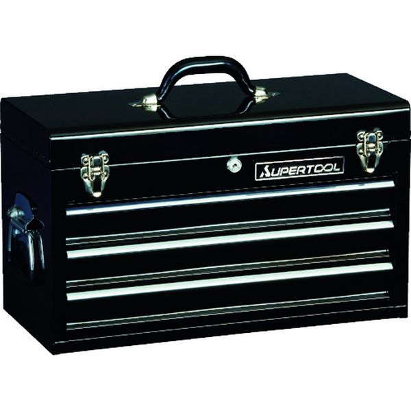 【メーカー在庫あり】 ツールケース(チェストタイプ)3段引出し式 色：ブラック 寸法：505×233×300mm S5..