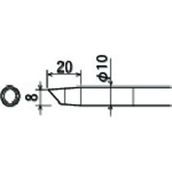 【メーカー在庫あり】 PX40RT8C 太洋電機産業(株) グット 替こて先 8C型 PX-401用 PX-40RT-8C JP店