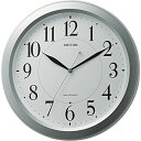 【メーカー在庫あり】 電波 壁掛け時計(アナログ表示) 暗所自動点灯機能付き シルバー Φ337×51mm 4MYA26SR19 JP店
