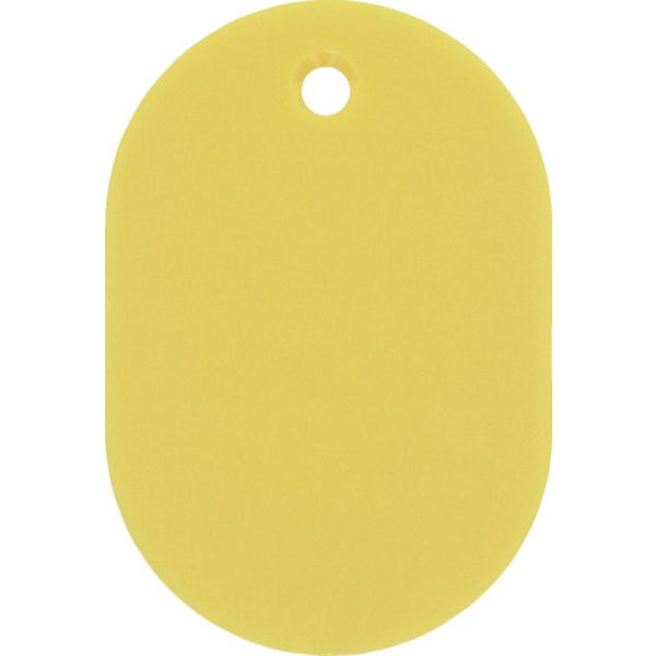 【メーカー在庫あり】 (株)日本緑十字社 緑十字 小判札(無地札) 黄 60×40mm スチロール樹脂 200023 JP店