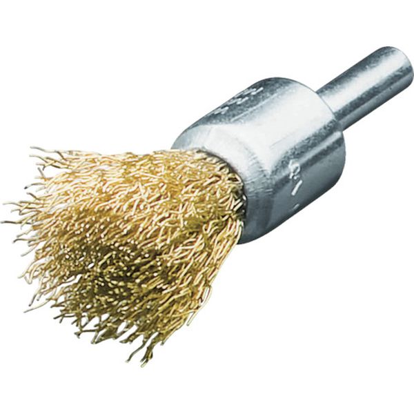 【メーカー在庫あり】 LESSMANN社 LESSMANN 軸付エンド型ブラシ 真鍮波線0.2 Φ23 453541 JP店
