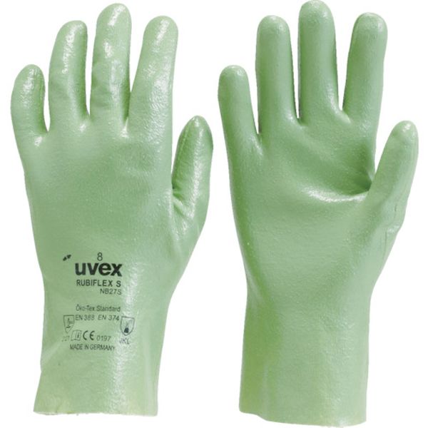 【メーカー在庫あり】 UVEX社 UVEX 耐溶剤手袋 ルビフレックス NB27S M 9893068 JP店
