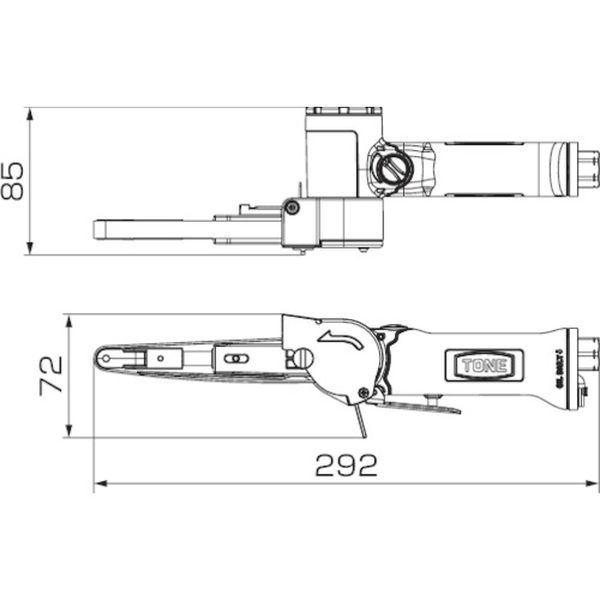 【メーカー在庫あり】 TONE(株) TONE エアベルトサンダー 10×330mm ホース取付口Rc...