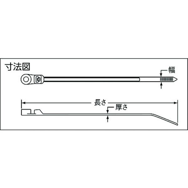 【メーカー在庫あり】 PLC2SS10M0 ネジ止めタイプナイロン結束バンド 耐候性黒 (10...