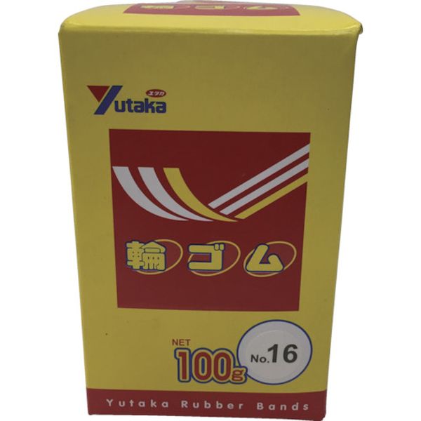【メーカー在庫あり】 TTB1610 (株)ユタカメイク ユタカメイク 輪ゴム箱入り ＃16 100g TTB-1610 JP店