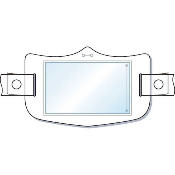 【メーカー在庫あり】 WE121H (株)つくし工房 つくし e帽章 透明ポケット付き 白 ヘルメット用樹脂バンド付 WE-121H JP店