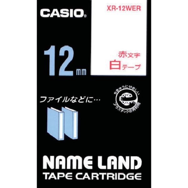 【メーカー在庫あり】 XR12WER カシオ計算機(株) カシオ ネームランドテープ XR-12WER JP店
