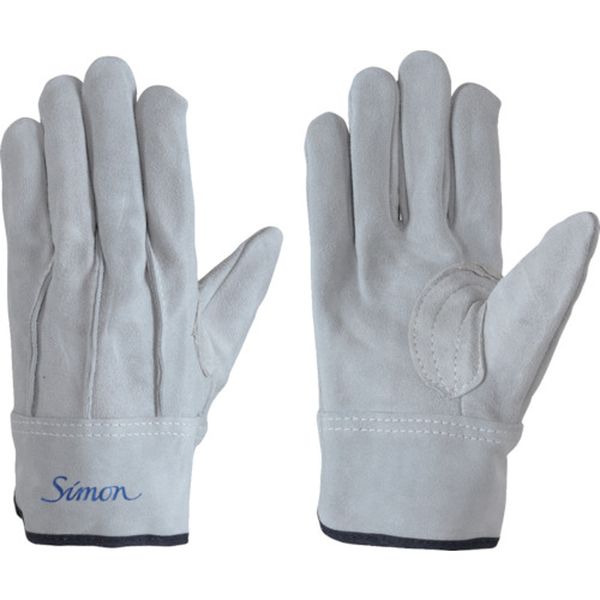 【メーカー在庫あり】 (株)シモン シモン 牛床革手袋(袖なしタイプ) 背縫い フリー 107AAA JP店