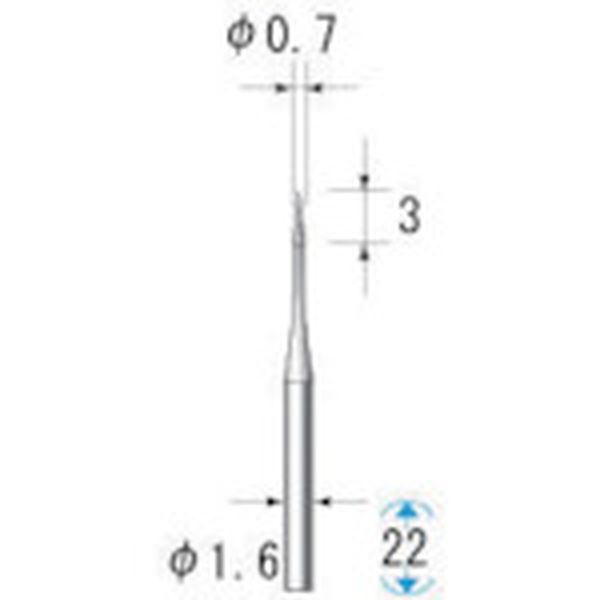 【メーカー在庫あり】 (株)ナカニシ ナカニシ 電着ダイヤモンドバー 5本入 砲弾型 φ0.7×3×軸φ1.6 ＃320 11081 JP店
