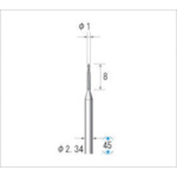 【メーカー在庫あり】 (株)ナカニシ ナカニシ 電着ダイヤモンドバー 砲弾型 φ1×8×軸φ2.34 ＃130 11321 ..