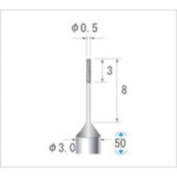 【メーカー在庫あり】 (株)ナカニシ ナカニシ SP電着小径ダイヤモンドバー 円筒型 φ0.5×3×軸φ3 ＃600 1..
