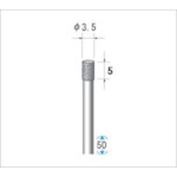 【メーカー在庫あり】 (株)ナカニシ ナカニシ 電着ダイヤモンドバー ＃100 刃径3.5×刃長5×軸径3×50L 12060 JP店