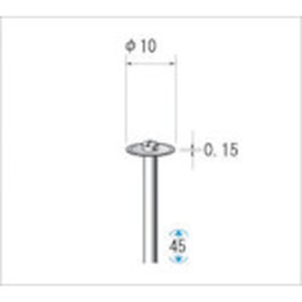 【メーカー在庫あり】 (株)ナカニシ ナカニシ 電着ダイヤモンドディスク φ10×0.15×軸φ2.34 ＃400 14002..