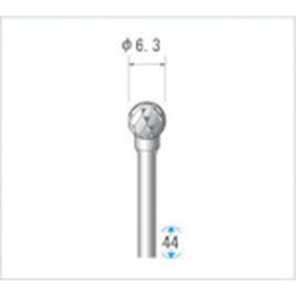 【メーカー在庫あり】 (株)ナカニシ ナカニシ 超硬カッター 球型 ダブルカット φ6.3×5×軸φ3 24076 JP店