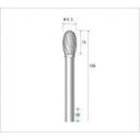 ・軸長が長く奥行きのある加工に適します。・最高使用回転数(rpm):10000・刃径(mm):9.5・刃長(mm):16・軸径(mm):6・全長(mm):169・形状:楕円(ダブルカット)・生産国 日本・JANコード ・質量 53g26632　