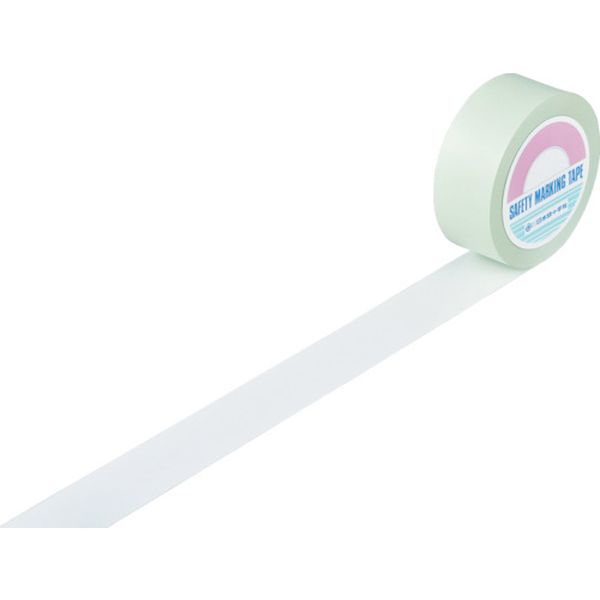 【メーカー在庫あり】 (株)日本緑十字社 緑十字 ガードテープ(ラインテープ) 白 GT-501W 50mm幅×100m ..