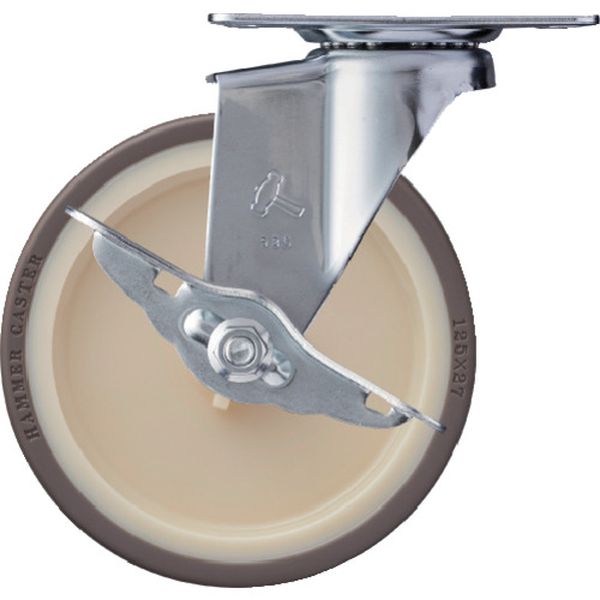 【メーカー在庫あり】 415EUR125 Eシリーズ旋回式ウレタン車輪(ナイロンホイール)125mm ストッパー付 415E-UR125-BAR01 JP店(4)