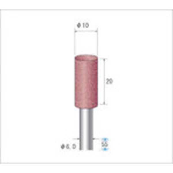 ・滑らかな作業性に加え、加工時の跳ね返りもなく安心して作業ができます。・被加工物に馴染みが良く、ソフトな感触により熟練度にかかわらずなめらかな仕上げ面が得られます。・ゴム質が結合剤のため目詰まり、目つぶれがなく効率の良い研削研磨が可能です。・アルミ、真ちゅう、銅の微細バリ取りに。・ステンレス、アルミ、鉄、鋳鉄、真ちゅう、銅、焼入れ鋼、ダイス鋼の中仕上げに。・溶接面の汚れ、肉盛り部の平滑仕上げ、メッキやコーティング剥がし、塗装前処理などに。・粒度(#)：80・形状：円筒・外径(mm)：10・幅(mm)：20・軸径(mm)：6・軸長(mm)：40・最高使用回転数(rpm)：20000・硬さ：ミディアム・色：レッド・全長(mm)：60・入数：10本・砥粒：WA・安全のため、保護メガネなど、保護具を必ず着用してください。・最高使用回転速度以下で使用してください。・生産国 日本・JANコード 4560264455689・質量 120g・コード：476-7632 ・品目：4750147501楽天 JP店　