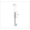 【メーカー在庫あり】 (株)ナカニシ ナカニシ ダイヤモンドゴム砥石 3本入 砲弾型 φ4.0×14×軸φ2.34 #2000 47752 JP店