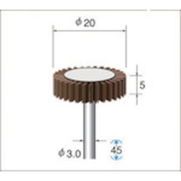 【メーカー在庫あり】 (株)ナカニシ ナカニシ フラップサンダー 5本入 φ20×5×軸φ3 ＃150 49144 JP店