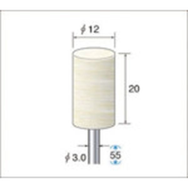 【メーカー在庫あり】 (株)ナカニシ ナカニシ フェルトバフソフトタイプ(1Pk(袋)＝10本)円筒(ソフト)外..