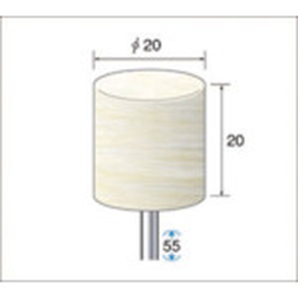【メーカー在庫あり】 (株)ナカニシ ナカニシ フェルトバフソフトタイプ 10本入 53341 JP