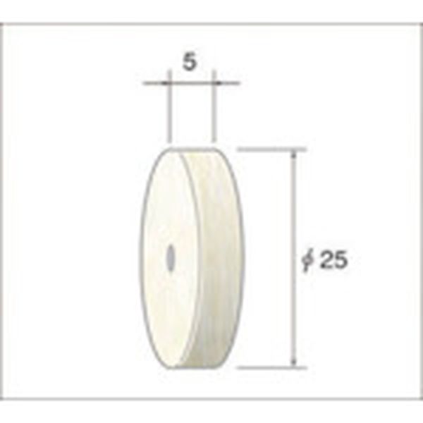 【メーカー在庫あり】 (株)ナカニシ ナカニシ ホイール型フェルトバフ 10個入 ソフト φ25×5×穴φ3 53927..