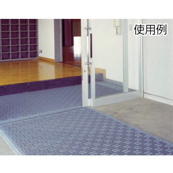株式会社ヒロチー商事 楽天市場店の【メーカー在庫あり】 4200370 ミヅシマ工業(株) ミヅシマ クロスラインマットエース コーナー グレー 420-0370 JP店｜アングル2