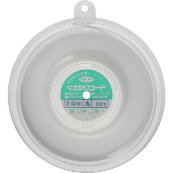 【メーカー在庫あり】 (株)たくみ たくみ ナイロンコード “くさかりコード 丸型 2.4mm×90m” 9512 JP店