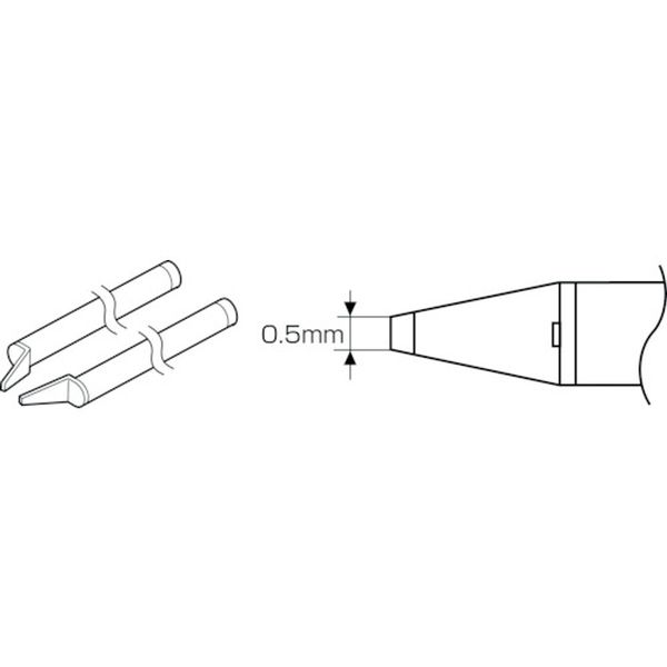 【メーカー在庫あり】 白光(株) 白光 こて先 CHIP 0.5L型 A1577 JP店