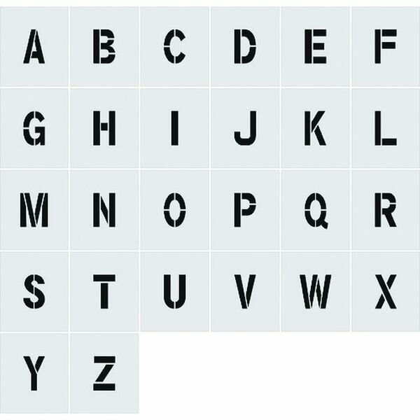 【メーカー在庫あり】 (株)アイマーク IM ステンシル A〜Z 1セット26枚単位 文字サイズ150×95mm AST-SETA15095 JP