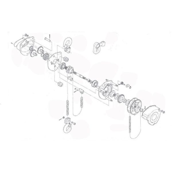 【メーカー在庫あり】 C3BA02510012 (株)キトー キトー チェーンブロック キトーマイティM3形 CB025用部品 上フック1式 C3BA025-10012 JP店