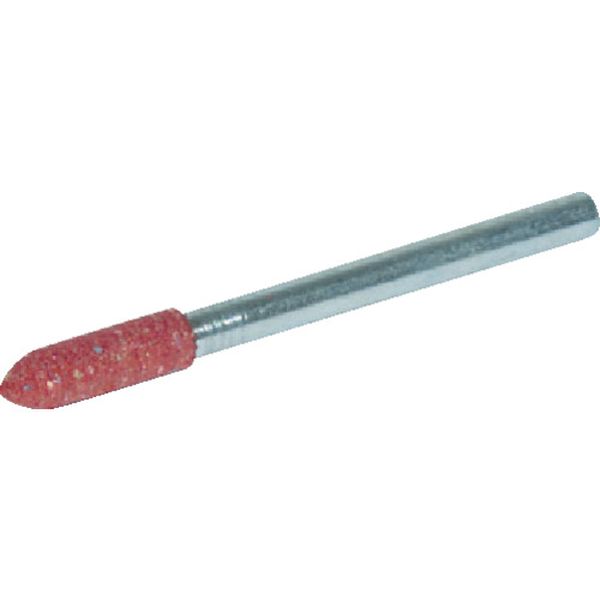 【メーカー在庫あり】 トラスコ中山(株) TRUSCO ゴム軸付砥石 砲弾型 Φ6X幅16X軸3 80＃ 10本入 CH806HC..