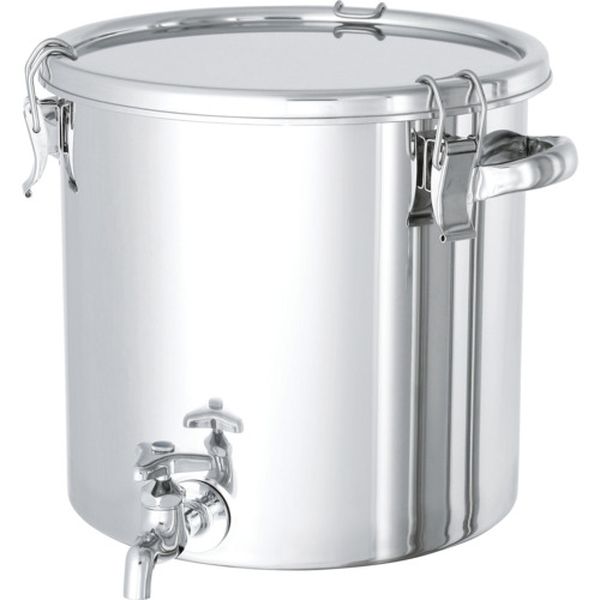 【メーカー在庫あり】 日東金属工業(株) 日東 ステンレスタンク ストレート密閉タンク（蛇口付） 15L CTH-W-27 JP